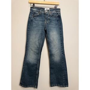 BDG Urban Outfitters Womens 24 Jeans Button Fly Boot Cut Dark Wash Classic Denim